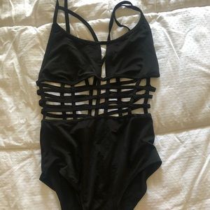 Black Cutout Bodysuit size S